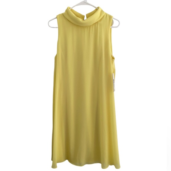 Eliza J mock neck shift yellow dress - Picture 1 of 5